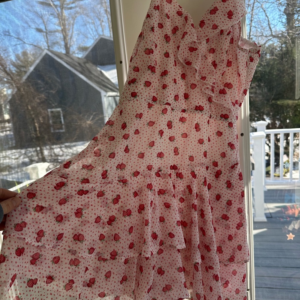 Sweet Strawberry Printed Romper